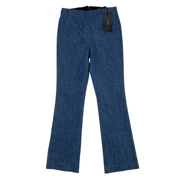 Rag And Bone Womens Hina Jean 2 Clean Ambra Blue Cropped Flare Leg High Rise - Picture 1 of 12